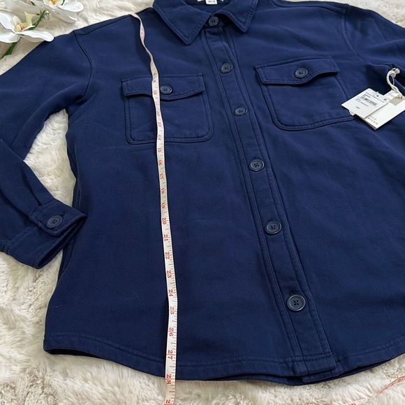 Good American Fleece Jacket in Blue Rinse Size 00/0 - Picture 12 of 14